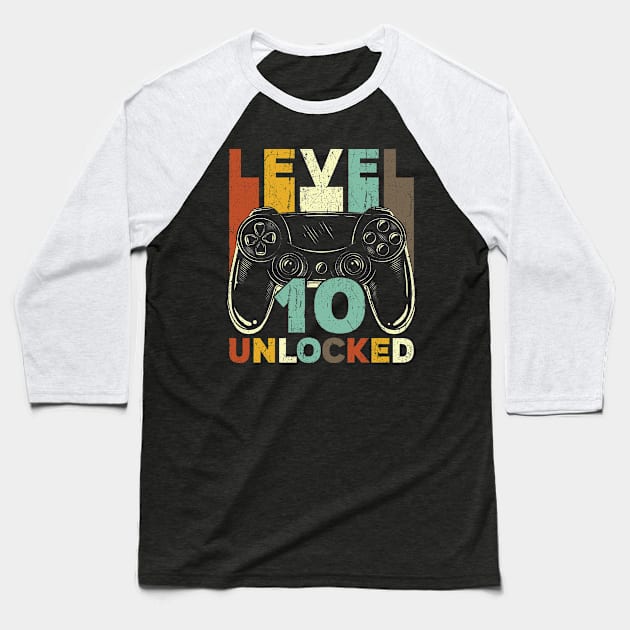 Level 10 Unlocked Baseball T-Shirt by Cooldruck